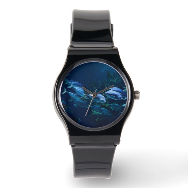 Coola Mörk Aquarium Fish Shoal Armbandsur (Framsida)