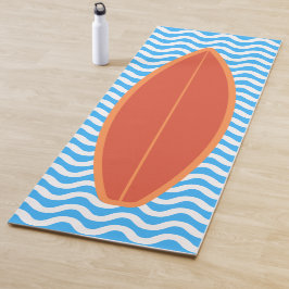 Coola Mörk Orange Blue Vinkar Surfing Yoga Mat