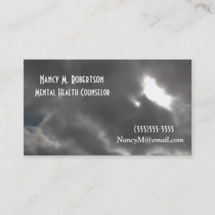 Coola Mörk Stormy Himlar Print Mental Health Coun Visitkort