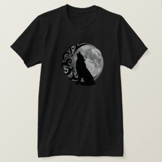 Coola Mörk Varg Black Full Moon Star Retro Magic T Shirt