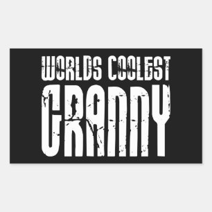 Coola mormödrar Grannies: Worlds Coolest Granny Rektangulärt Klistermärke