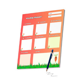 Coola morot och blommor anteckningsblock