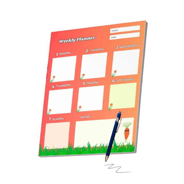 Coola morot och blommor anteckningsblock (Skapare uppladdad)