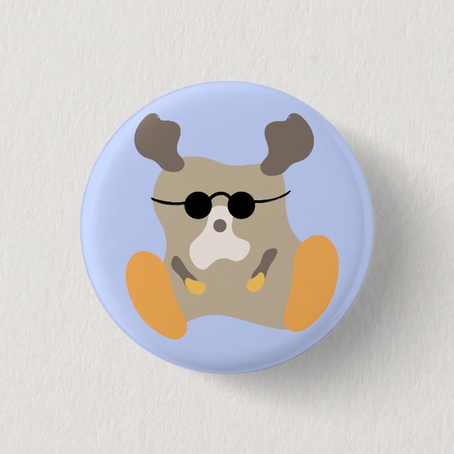 coola morpa hjort Little monster—Big foot-knapp Knapp (Framsida)