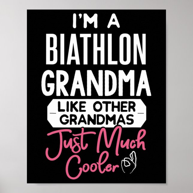 Coola Mors dag Biathlon Grandma Poster (Framsidan)
