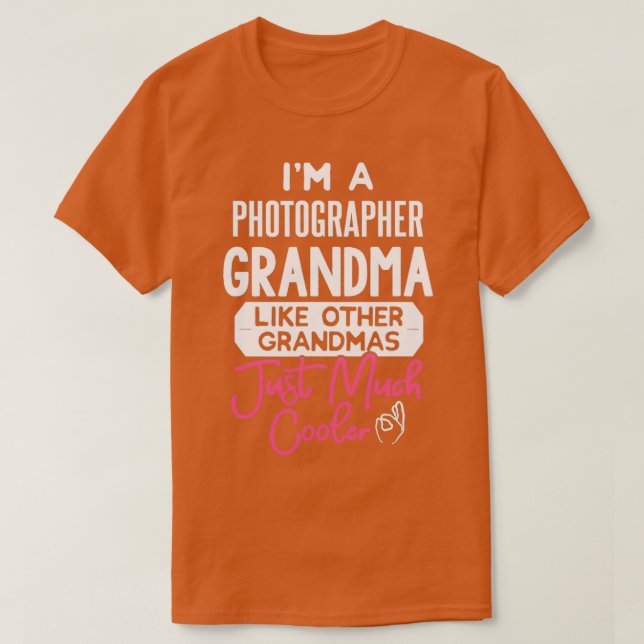 Coola Mors dag Fotograf Grandma  T Shirt (Design framsida)