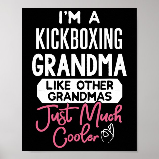 Coola Mors Dags Design Kickboxning Mormor  Poster (Framsidan)