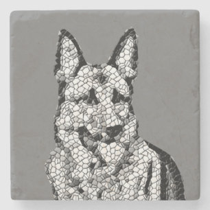 Coola Mosaic German Shepherd Marble Underlägg
