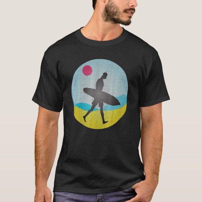 Coola Mosaic Surfer Surfa T Shirt (Framsida)