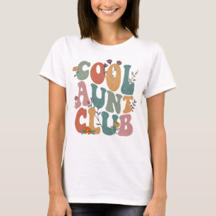 Coola moster klubb, blommigt, roligt-gåva t shirt