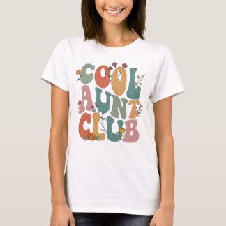 Coola moster klubb, blommigt, roligt-gåva t shirt