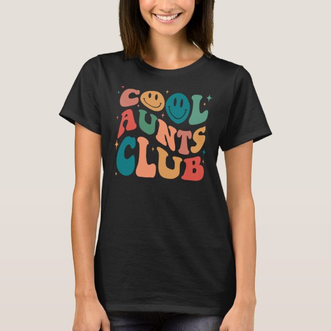 Coola Moster Klubb Groovy Retro Smile Ansikte Cool T Shirt (Framsida)