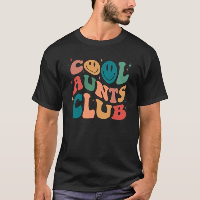 Coola Moster Klubb Groovy Retro Smile Ansikte Cool T Shirt (Framsida)