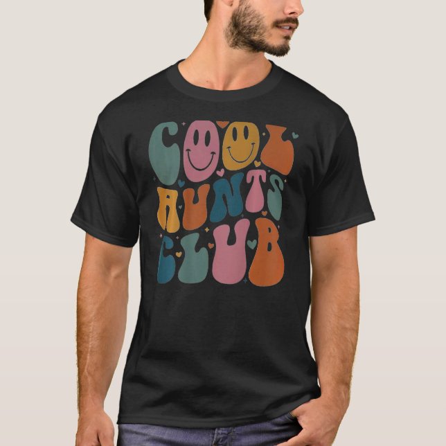 Coola Moster Klubb Groovy Retro Smile Heart på bak T Shirt (Framsida)
