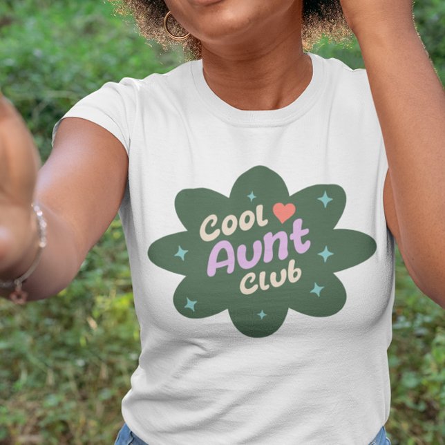 Coola Moster Klubb Retro Vibes Gift för Auntie T Shirt (Skapare uppladdad)