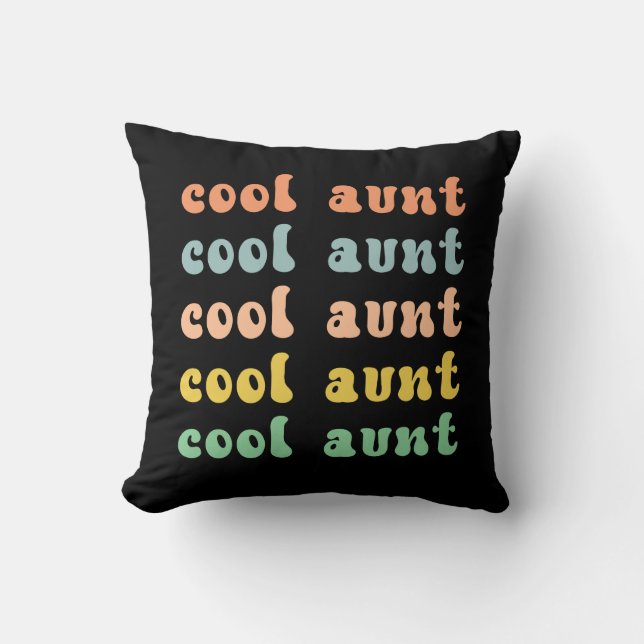 Coola Moster Modern Retro Cute-gåvor till Auntie Kudde (Framsida)