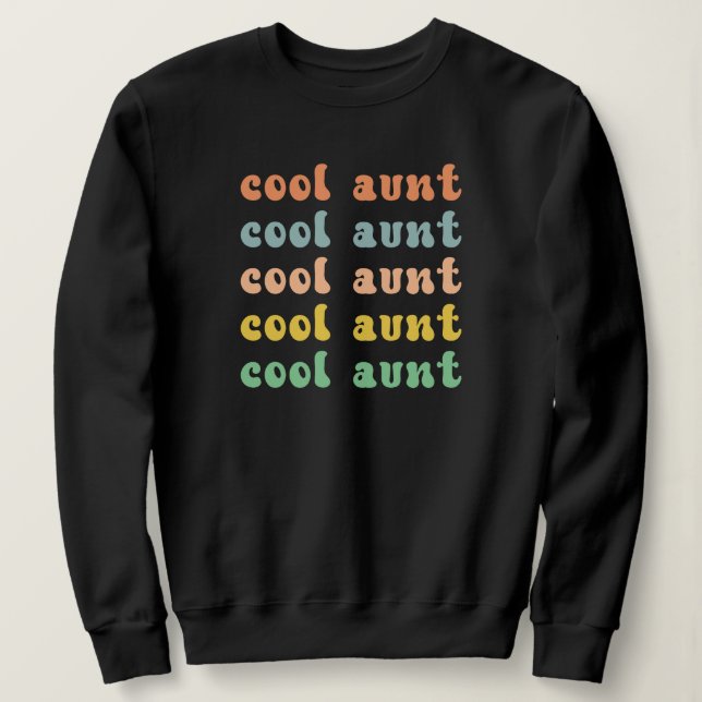 Coola Moster Modern Retro Cute-gåvor till Auntie T Shirt (Design framsida)