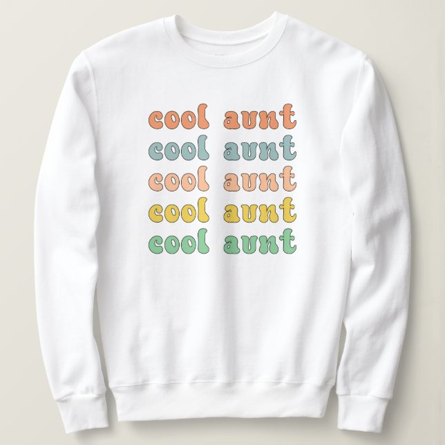 Coola Moster Modern Retro Cute-gåvor till Auntie T Shirt (Design framsida)