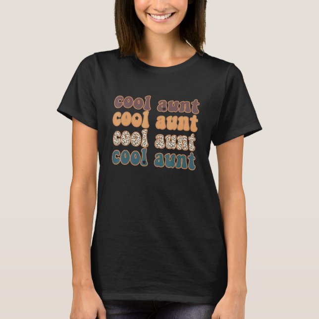 Coola Moster Retro Leopard Mamma för Mor T Shirt (Framsida)