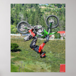 Coola Motocross Extreme Freestyle Stunt Art 1 Poster