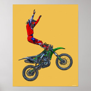 Coola Motocross Extreme Freestyle Stunt Art 4 Poster