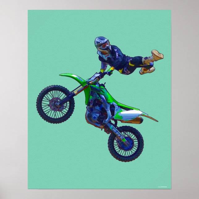 Coola Motocross Extreme Freestyle Stunt Art 5 Poster (Framsidan)