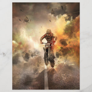 Coola Motocross Scrapbooking Cardstock