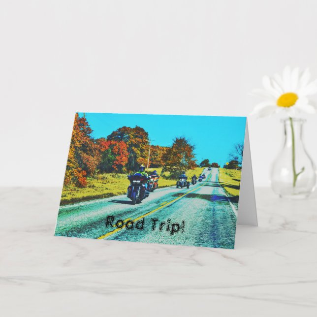 Coola Motorcycle Art Road Resa Art Card Kort (Liten växt)