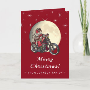 Coola motorcykel tomte julmotorcykel röd glans & m kort