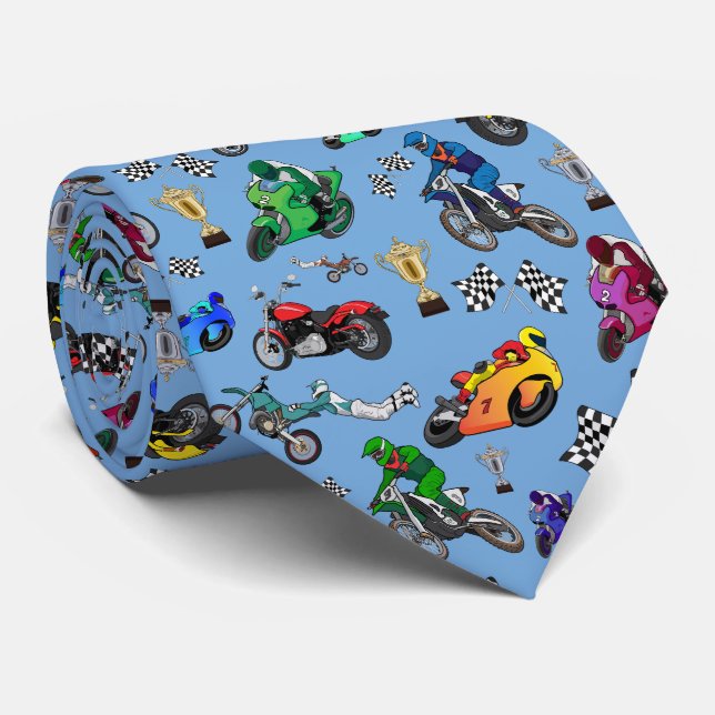 Coola motorcykelillustrationer Mönster Slips (Rullad)