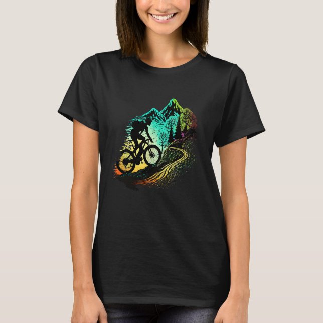 Coola Mountain Biking MTB Bike För manar Women Kid T Shirt (Framsida)