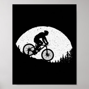 Coola mountainbike för män kvinnor vintagecykling poster