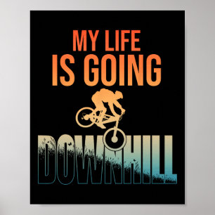 Coola Mountainbike-konst för män pojkar Downhill M Poster