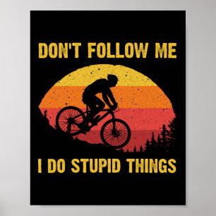 Coola mountainbiking för män kvinnor cyklist Mtb c Poster