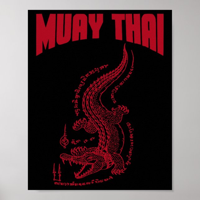 Coola Muay Thai Kickboxing För Män  Poster (Framsidan)