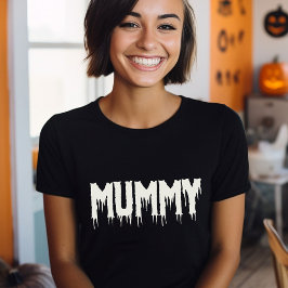 Coola Mummy Drippy Script Funny Mamma Halloween T Shirt