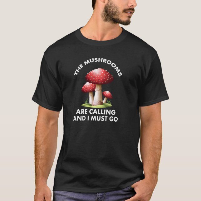 Coola Mushroom Idea Manar Kvinnor Funny svamp är C T Shirt (Framsida)