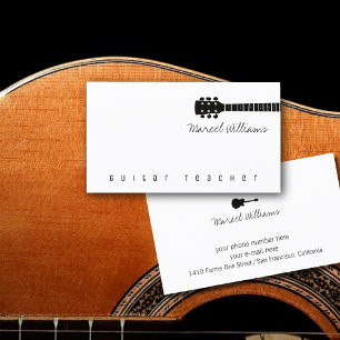 Coola Music Affärskort för guitarlärare Visitkort
