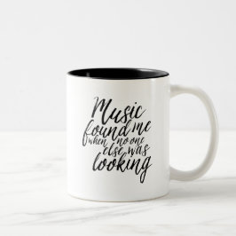 Coola Music citerar Hand Lettering Calligraphy Mug Två-Tonad Mugg