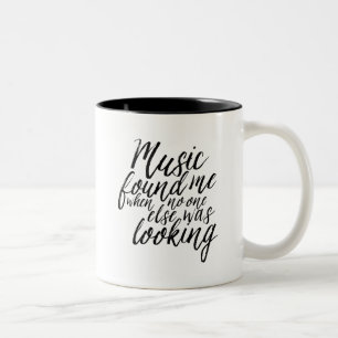 Coola Music citerar Hand Lettering Calligraphy Mug Två-Tonad Mugg