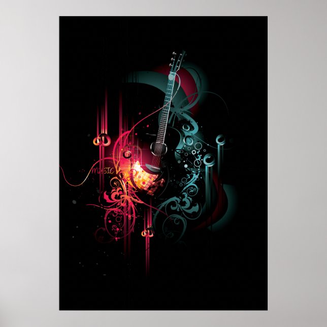 Coola Music Graphics med Guitar Poster (Framsidan)