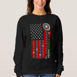 Coola Music Producent För manar Women American Fla T Shirt