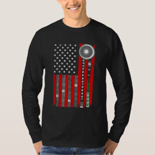 Coola Music Producent För manar Women American Fla T Shirt