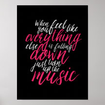 Coola Music Quote Hand Lettering Calligraphy Poste