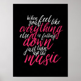 Coola Music Quote Hand Lettering Calligraphy Poste Poster