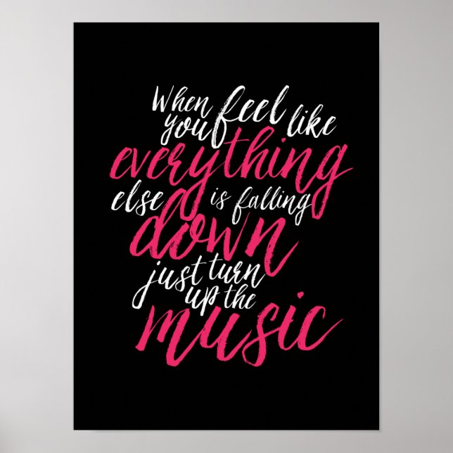 Coola Music Quote Hand Lettering Calligraphy Poste Poster (Framsidan)