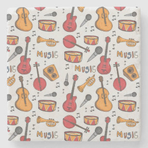 Coola Music Thmet Banjo Drums Guitar Violin More Stenunderlägg