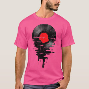 Coola Music Vinyl Record Retro Vintage Red T Shirt