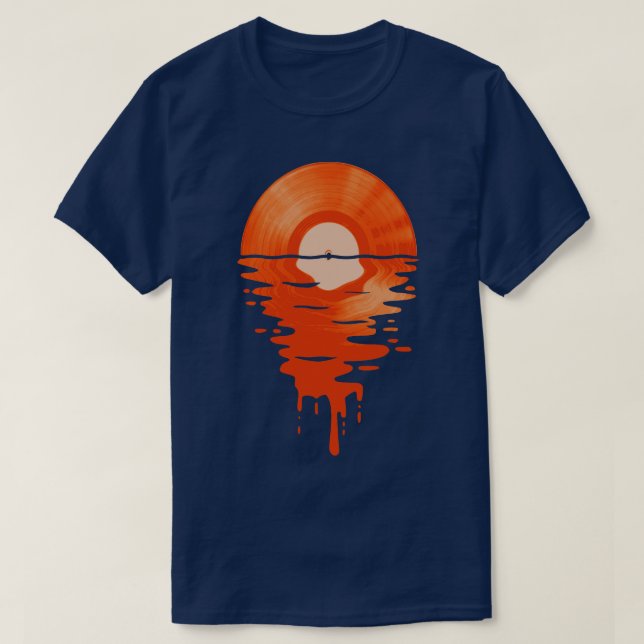 Coola Music Vinyl Retro Orange T Shirt (Design framsida)