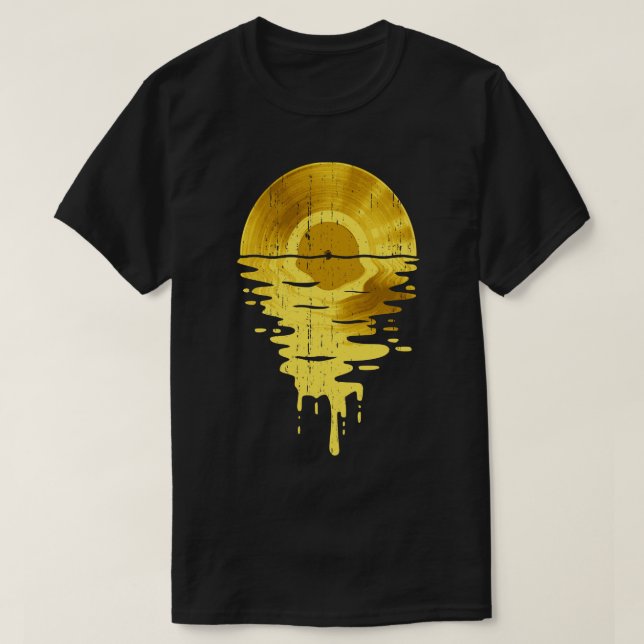 Coola Music Vinyl Retro Vintage Bling T Shirt (Design framsida)